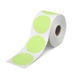 ETIQUETAS DE TRANSFERENCIA TÉRMICA DE 40M CIRCULAR VERDE CLARO, 600 UNIDADES
