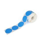 ETIQUETAS TERMICO DIRECTO DE 4CM CIRCULAR AZUL, 600 UNIDADES