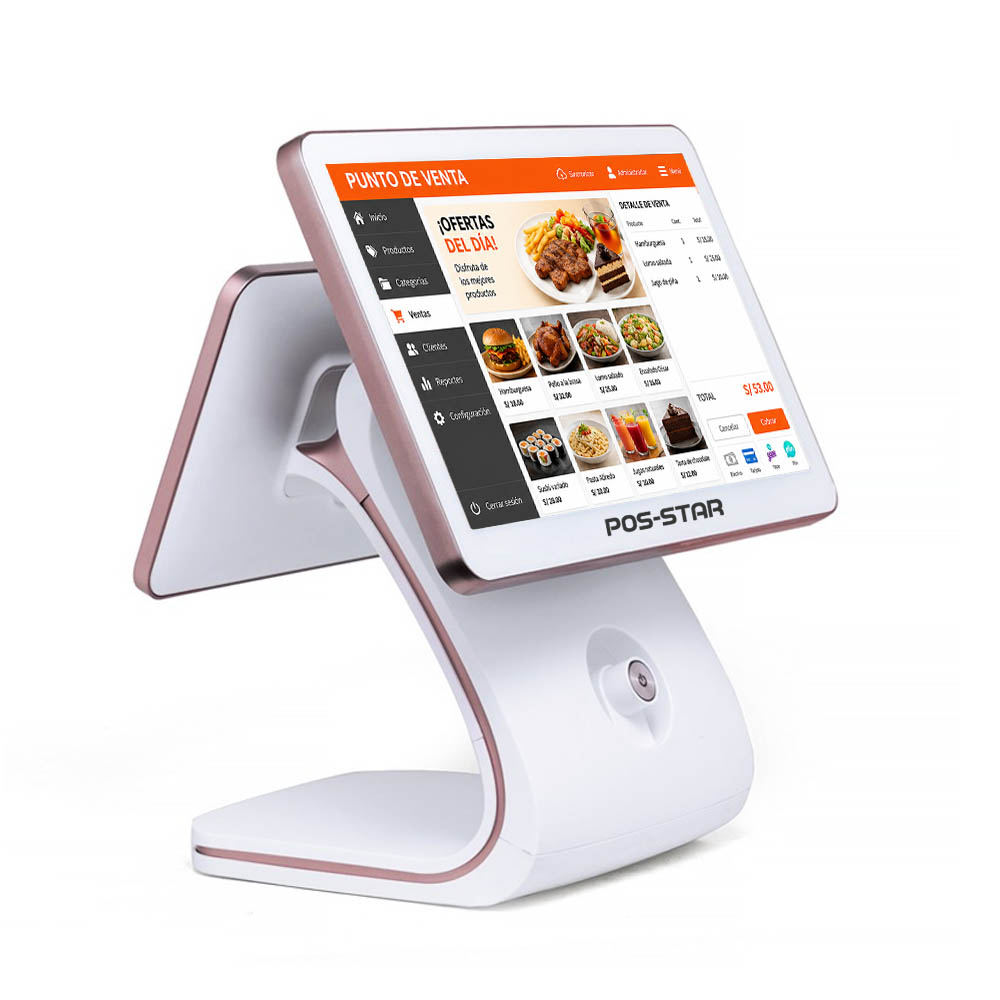 996S-1 TERMINAL POS-STAR 996S PROCESADOR CORE I3 7MA GENERACIÓN RAM 8GB SSD 128 GB WIFI WIN 10/11 FREE DOBLE PANTALLA 16.6" - Imagen 1