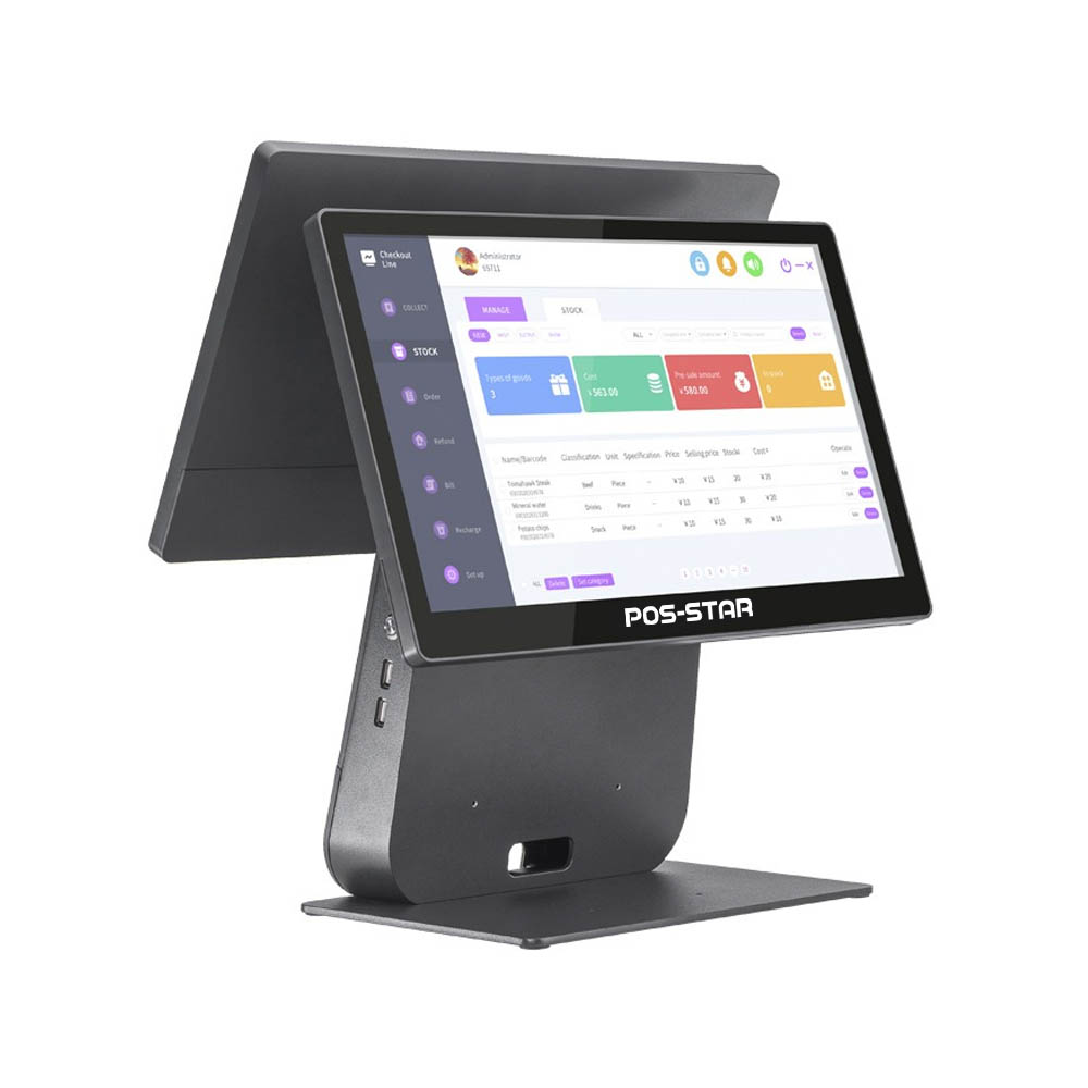 A200sDP TERMINAL POS-STAR A200S PROCESADOR CORE I3 7MA GENERACIÓN RAM 8GB SSD 128 GB WIFI WIN 10/11 FREE DOBLE PANTALLA 16.6" - Imagen 1